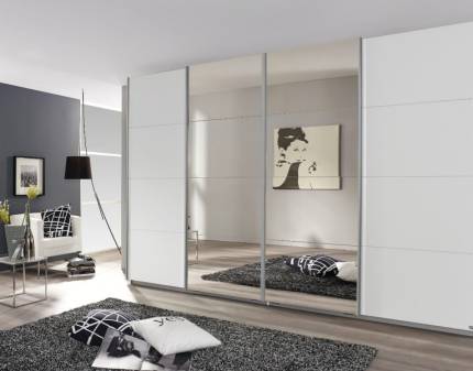 Dulap alb alpin/oglinda 316x230x62cm SYNCRONO