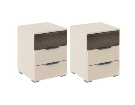 Set 2 noptiere SAJO champagne/ stejar Atlantic dark 40x52x40cm 