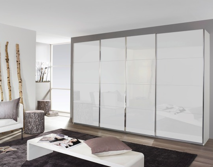 Dulap front sticla alba 316x230x62cm SYNCRONO