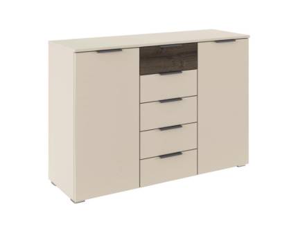 Comoda SAJO champagne/ stejar Atlantic dark 120x84x40cm 