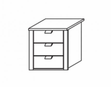 Caseta cu 3 sertare 48x54cm 