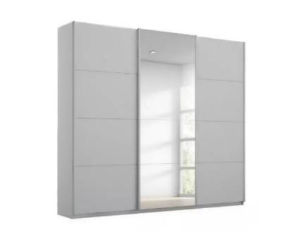 Dulap cu usi glisante KULMBACH 203x210x62cm silk grey/ silk grey - oglinda configurabil