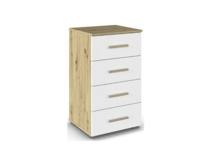 Comoda cu 4 sertare MOSBACH 40x81x42cm stejar Artisan/ alb alpin