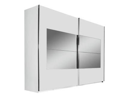 Dulap cu usi glisante X-TEND FRAME 1 271x223x68cm alb alpin/ oglinda