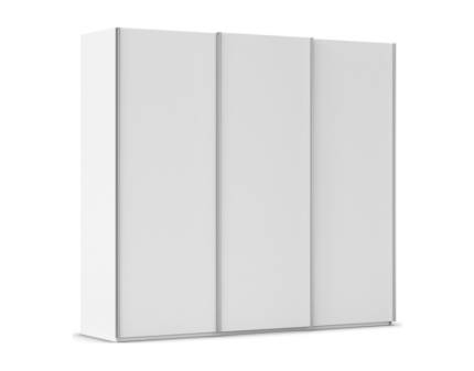 Dulap cu usi glisante TARO 242x223x69cm alb alpin, maner aluminiu  