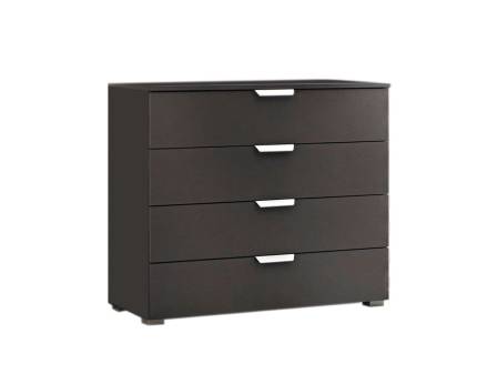 Comoda cu 4 sertare ADITIO 80x81x42cm gri metalic 