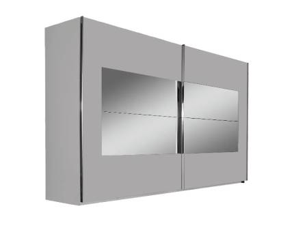 Dulap cu usi glisane X-TEND FRAME 1 316x236x68cm silk grey/ oglinda 