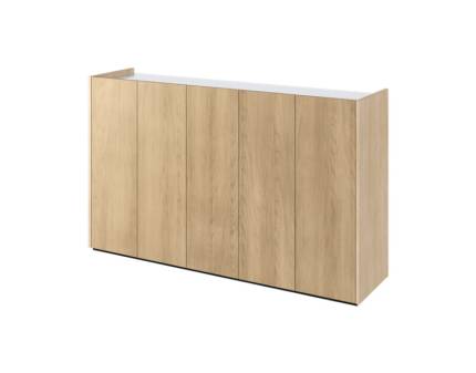 Comoda EASY EA-01 cu 5 usi 156x95x40cm stejar/ alb lucios 