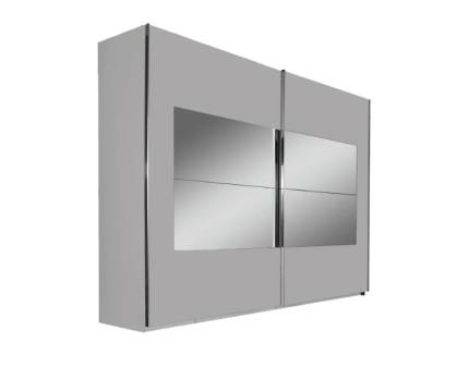 Dulap cu usi glisane X-TEND FRAME 1 271x236x68cm silk grey/ oglinda 