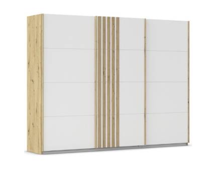 Dulap cu usi glisante MOSBACH 271x210x62cm stejar Artisan/ alb alpin 