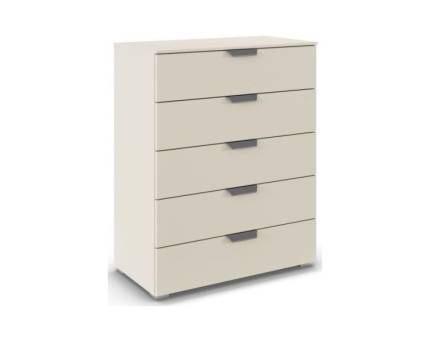 Comoda cu 5 sertare ADITIO 80x100x42cm champagne, manere crom 