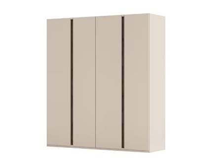 Dulap cu 4 usi cu balamale LUANA 201x223x61cm champagne/ cu manere integrate Atlantic Dark