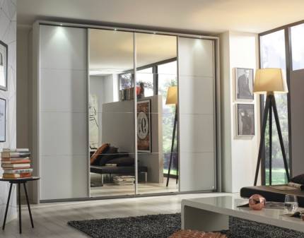 Dulap alb alpin/oglinda 271x230x62cm SYNCRONO