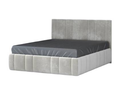 Pat tapitat cu somiera si spatiu pentru depozitare INVICTUS 160/ 180cm gri