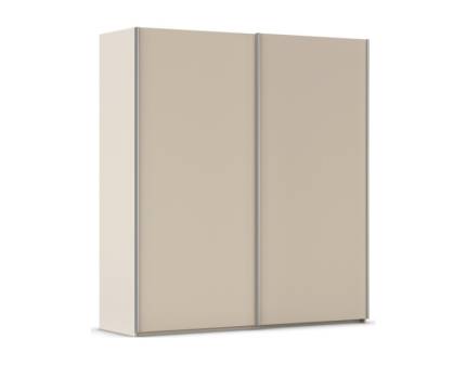 Dulap cu usi glisante TARO 201x223x69cm champagne, maner aluminiu 