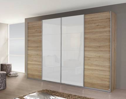 Dulap sanremo/sticla alba 316x230x62cm SYNCRONO