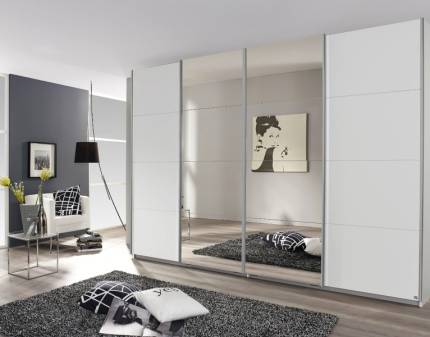 Dulap alb alpin/oglinda 271x211x62cm SYNCRONO