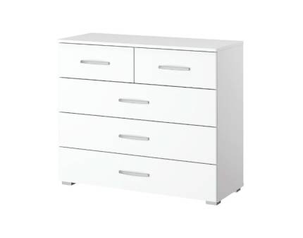 Comoda cu 5 sertare ADITIO 80x81x42cm alb alpin 