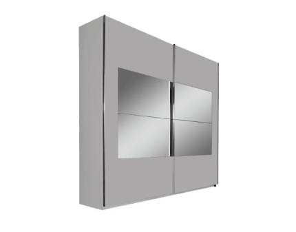 Dulap cu usi glisante X-TEND FRAME 1 181x223x68cm silk grey/ oglinda