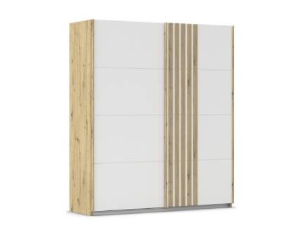 Dulap cu usi glisante MOSBACH 181x210x62cm stejar Artisan/ alb alpin