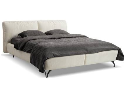 Pat tapitat cu somiera si spatiu pentru depozitare LEVANTE 140/ 160/ 180cm personalizabil, picioare negre