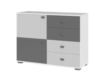 Comoda cu 2 usi si 4 sertare C6 ALL ROOM CONCEPT 111x83x40cm configurabila