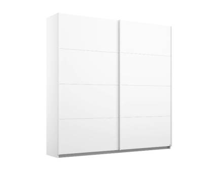 Dulap cu usi glisante MEMPHIS 181x210x62cm alb alpin, maner aluminiu