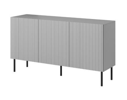 Comoda cu 3 usi ASENSIO 150x81x42cm gri 