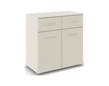 Comoda cu 2 usi si 2 sertare ADITIO 80x81x42cm champagne, manere champagne