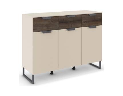 Comoda cu 2 usi si 1 sertar BAREA 120x92x42cm champagne/ stejar Atlantic dark