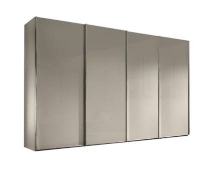 Dulap cu 4 usi glisante 400x240x68cm sand/ sticla sand, maner crom model 23 SINFONIE PLUS  