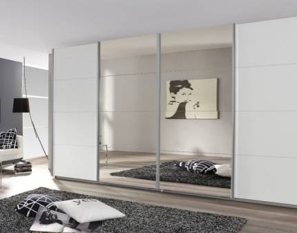 Dulap alb alpin/oglinda 361x211x62cm SYNCRONO