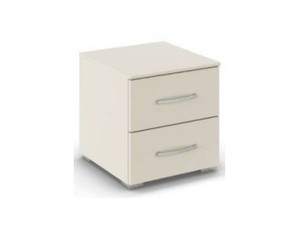 Noptiera cu 2 sertare ADITIO 40x42x42cm champagne, maner aluminiu